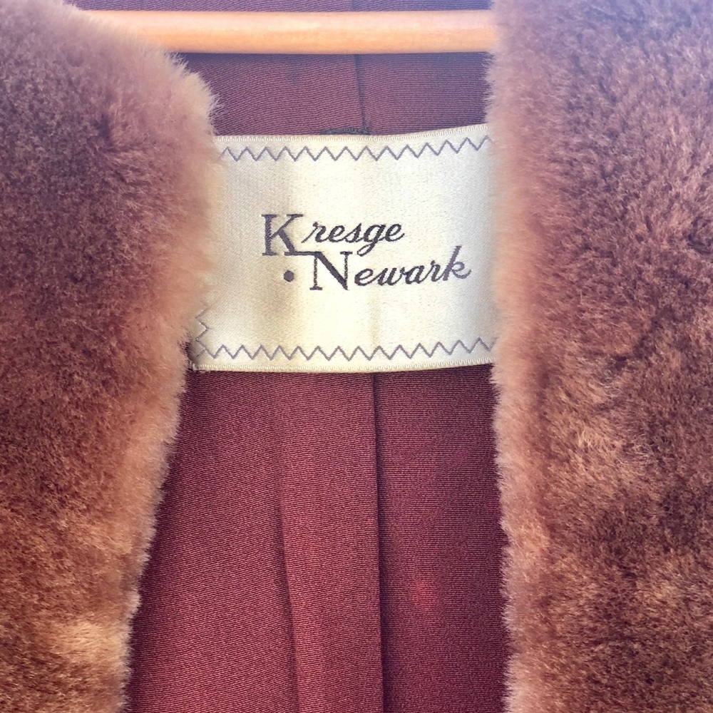 Vintage Teddy Bear Coat Dyed Lamb Fur Winter - Picture 8 of 8